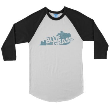 Kentucky Bluegrass Baseball T-Shirt - White-Black