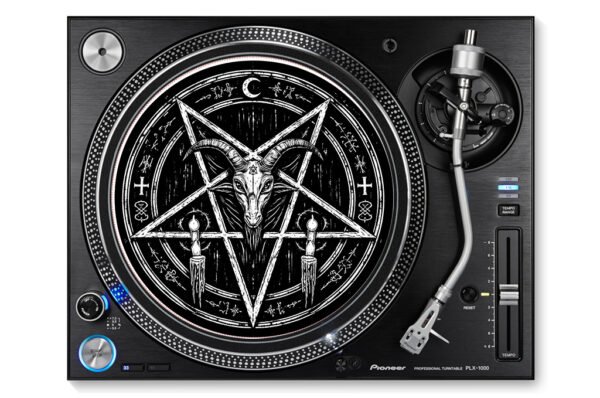 Satanic Pentagram Turntable Slipmat - for Vinyl Records