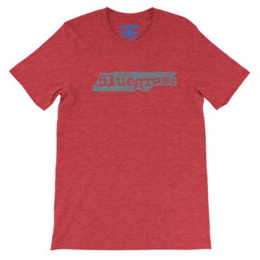 Tennessee Bluegrass T-Shirt - Lightweight Vintage Style - Heather Red