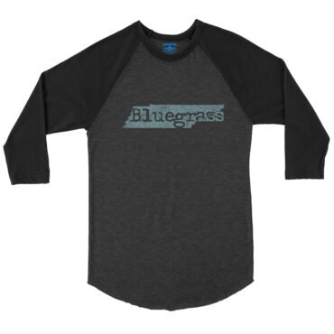 Tennessee Bluegrass Baseball T-Shirt - Black-HBlack