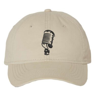 Microphone Hat - Unstructured Stone Wash White