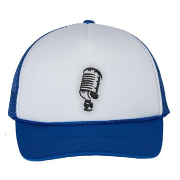 Microphone Trucker Hat - Blue / White Face