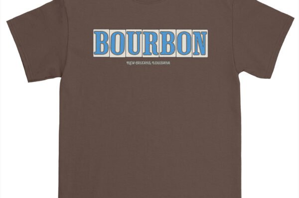 Bourbon Street Tile T-Shirt - Heavy Cotton - Chocolate
