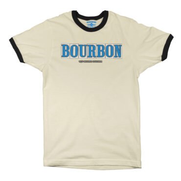 Bourbon Street Tile Ringer T-Shirt - Cream-Black