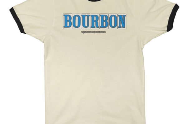 Bourbon Street Tile Ringer T-Shirt - Cream-Black
