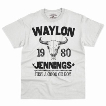 Waylon Jenning Good Ol Boy T-Shirt - Men's Big & Tall - White