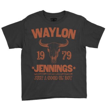 Waylon Jenning Good Ol Boy Youth T-Shirt - Lightweight Children & Toddlers - Black