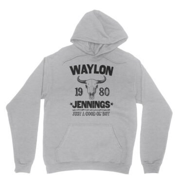 Waylon Jenning Good Ol Boy Hooded Pullover Jacket - Ash