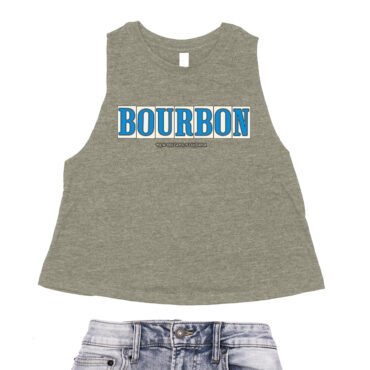 Bourbon Street Tile Racerback Crop Top - Women's - Heather Green