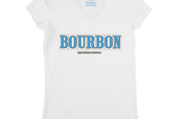 Bourbon Street Tile V-Neck T Shirt - Women's - White