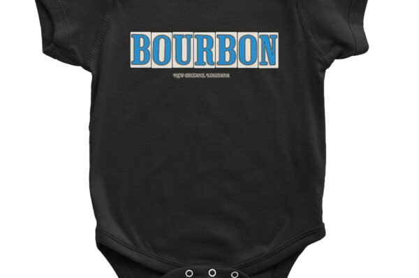 Bourbon Street Tile Baby Onesie - Black