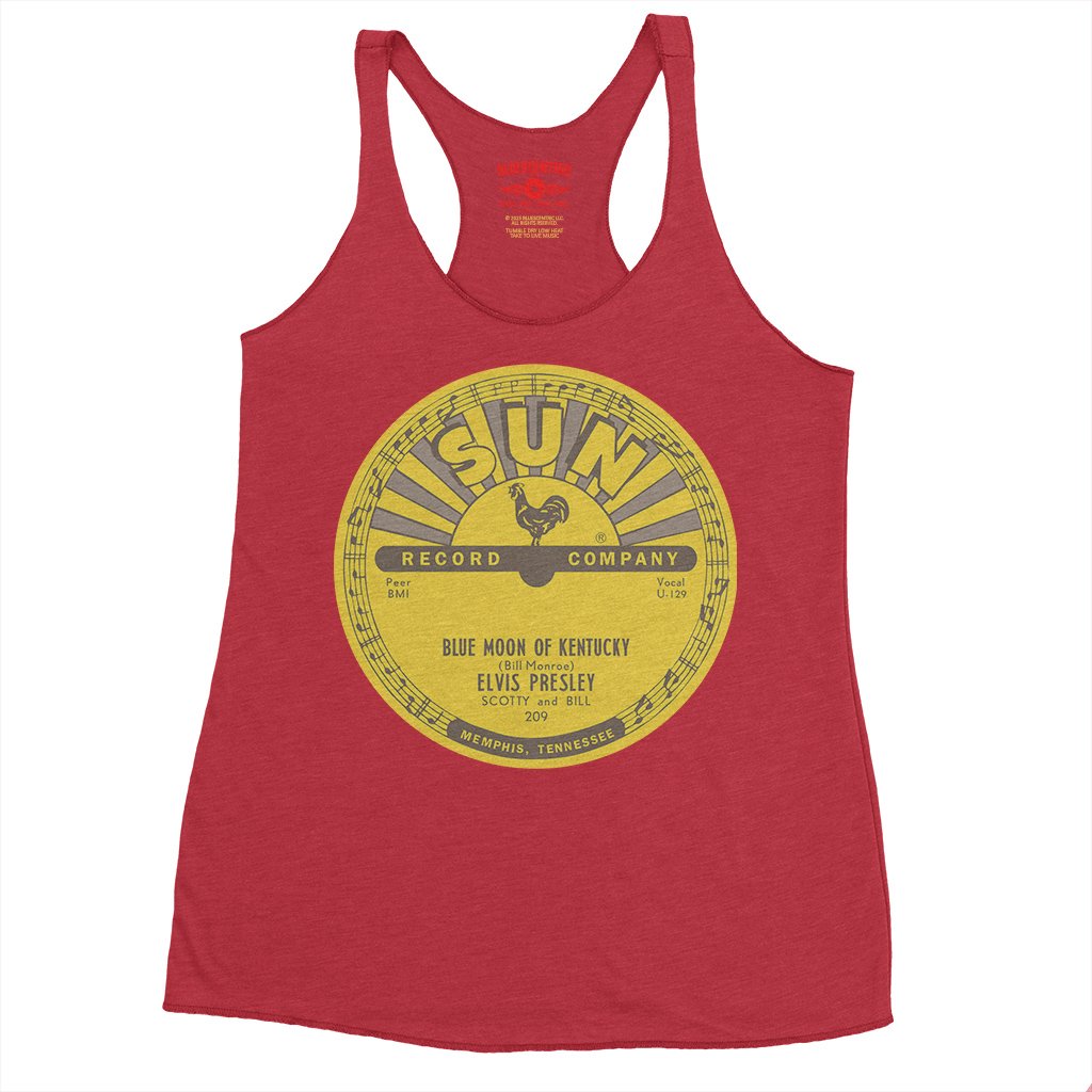 Sun Records x Elvis Presley Blue Moon of Kentucky Racerback Tank - Women's - Vintage Red