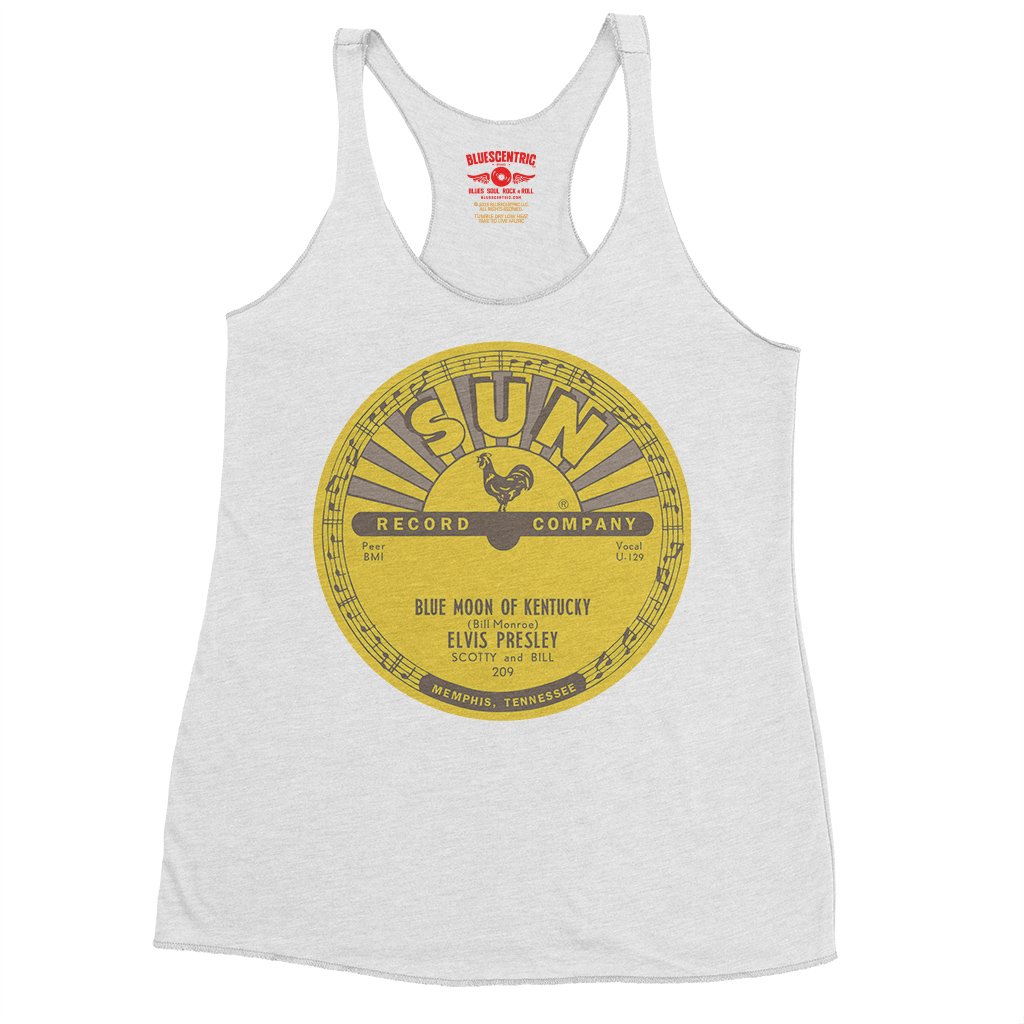 Sun Records x Elvis Presley Blue Moon of Kentucky Racerback Tank - Women's - Heather White