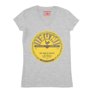 Sun Records x Elvis Presley Blue Moon of Kentucky V-Neck T Shirt - Women's - Athletic Heather
