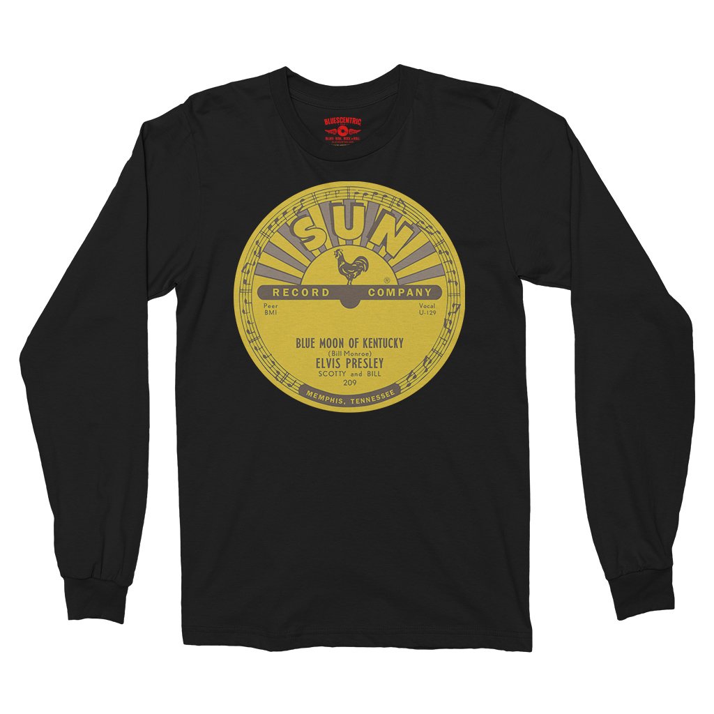 Sun Records x Elvis Presley Blue Moon of Kentucky Long Sleeve T-Shirt - Black
