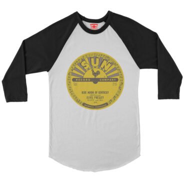 Sun Records x Elvis Presley Blue Moon of Kentucky Baseball T-Shirt - White-Black