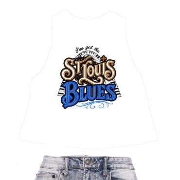 Got The St Louis Blues Racerback Crop Top - Women's - White