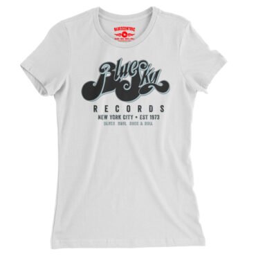 Blue Sky Records Ladies T-Shirt - Relaxed Fit - White