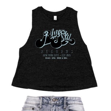Blue Sky Records Racerback Crop Top - Women's - Black