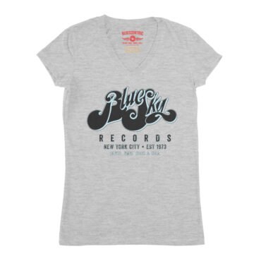 Blue Sky Records V-Neck T Shirt - Women's - Athletic Heather