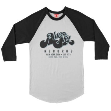 Blue Sky Records Baseball T-Shirt - White-Black