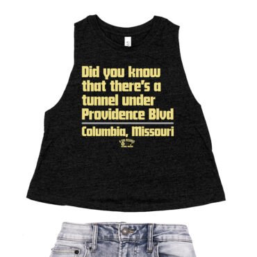 Tunnel Under Providence Blvd Columbia Mo Racerback Crop Top - Women's - Black