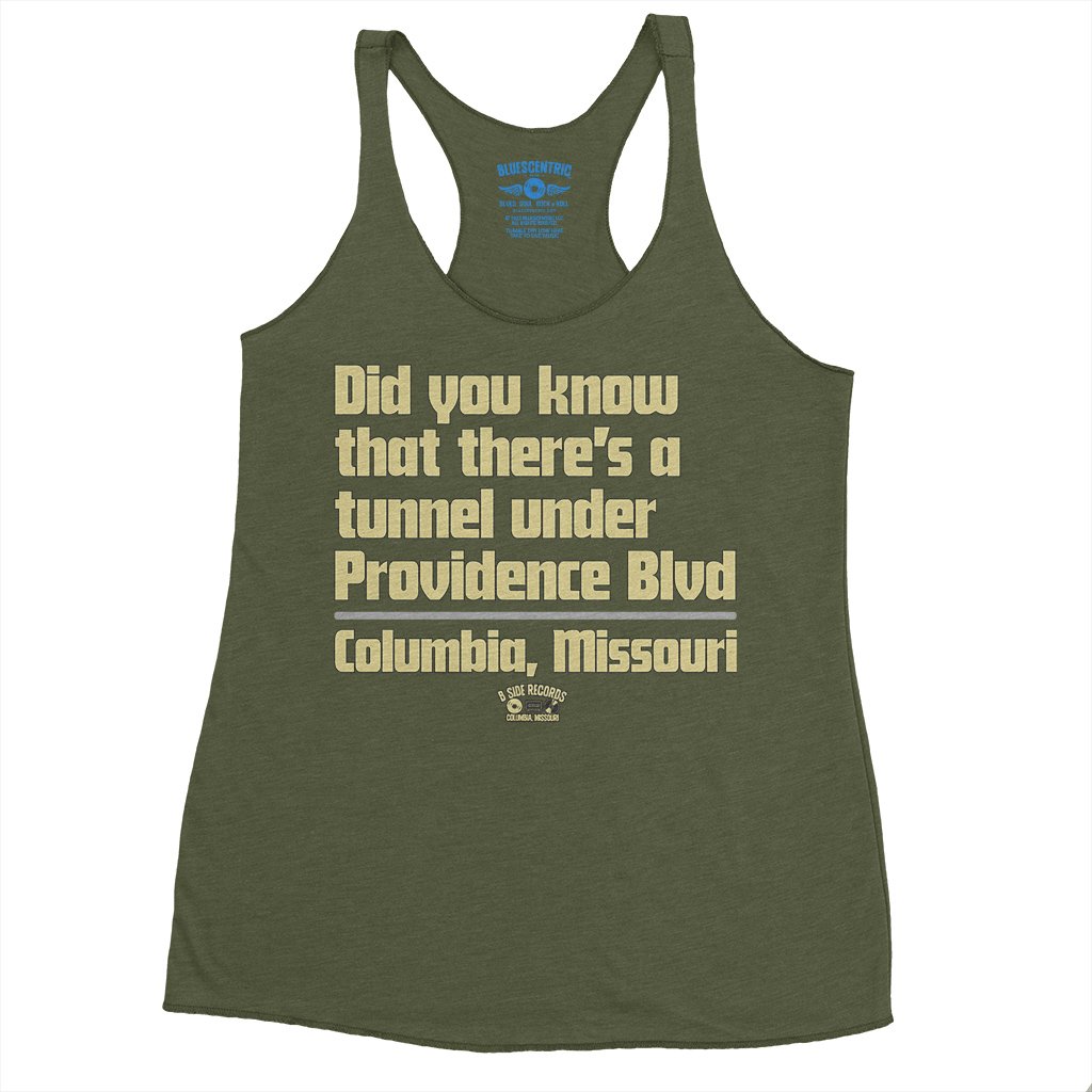Tunnel Under Providence Blvd Columbia Mo Racerback Tank - Women's - Military Green