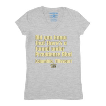 Tunnel Under Providence Blvd Columbia Mo V-Neck T Shirt - Women's - Athletic Heather