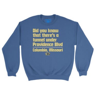 Tunnel Under Providence Blvd Columbia Mo Crewneck Sweatshirt - Royal