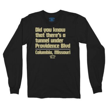 Tunnel Under Providence Blvd Columbia Mo Long Sleeve T-Shirt - Black