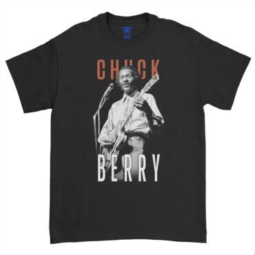 Graphic Chuck Berry Guitar T-Shirt - Men's Big & Tall - Black