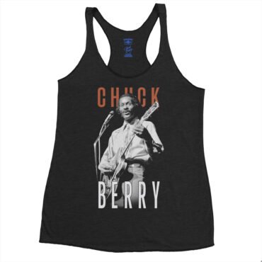 Graphic Chuck Berry Guitar Racerback Tank - Women's - Black
