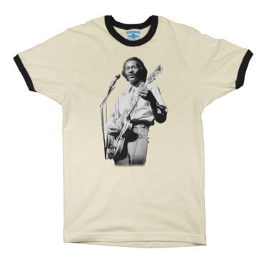 Chuck Berry Photo Ringer T-Shirt - Cream-Black
