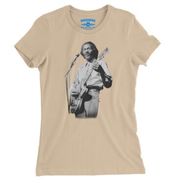 Chuck Berry Photo Ladies T-Shirt - Relaxed Fit - Sand Dune