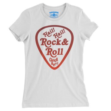 Hail! Hail! Rock n Roll! Chuck Berry Ladies T-Shirt - Relaxed Fit - White