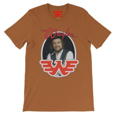 Waylon Jennings Photo T-Shirt - Lightweight Vintage Style - Burnt Orange