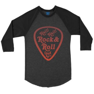 Hail! Hail! Rock n Roll! Chuck Berry Baseball T-Shirt - Black-HBlack