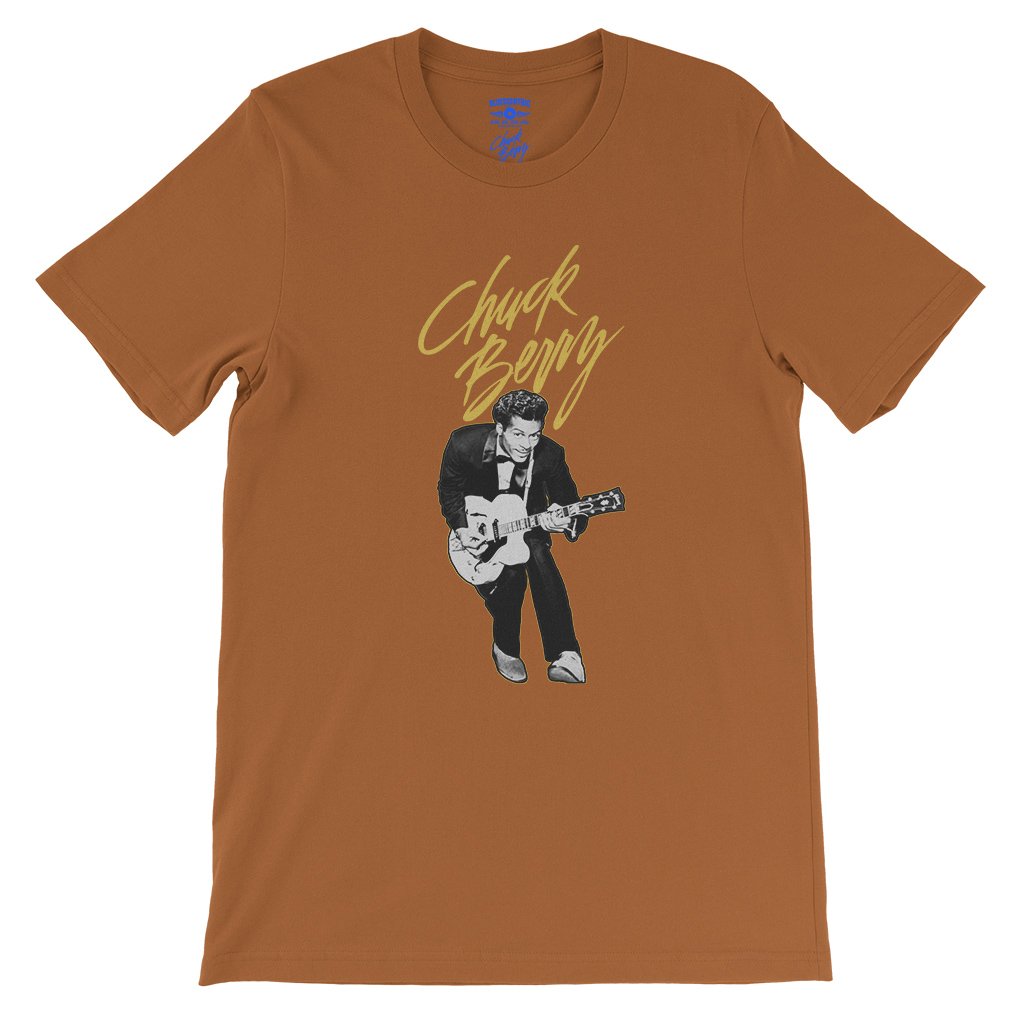 Chuck Berry Duck Walking T-Shirt - Lightweight Vintage Style - Burnt Orange