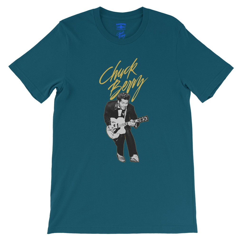 Chuck Berry Duck Walking T-Shirt - Lightweight Vintage Style - Deep Teal