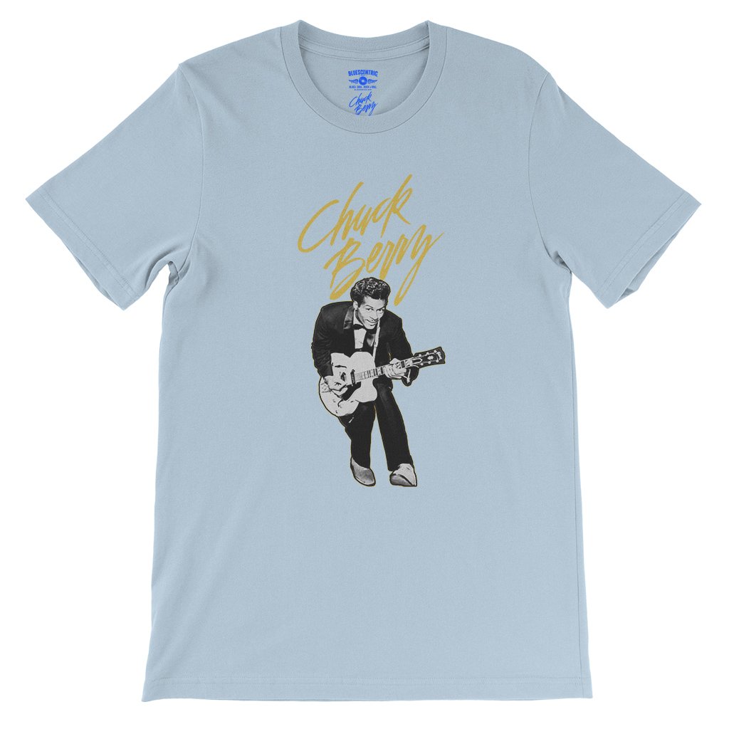 Chuck Berry Duck Walking T-Shirt - Lightweight Vintage Style - Light Blue