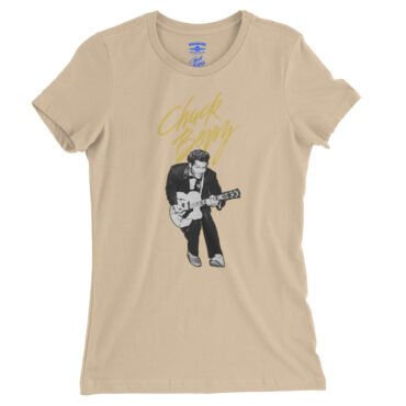 Chuck Berry Duck Walking Ladies T-Shirt - Relaxed Fit - Sand Dune