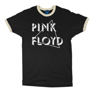 Pink Floyd in Space Ringer T-Shirt - Black-Cream