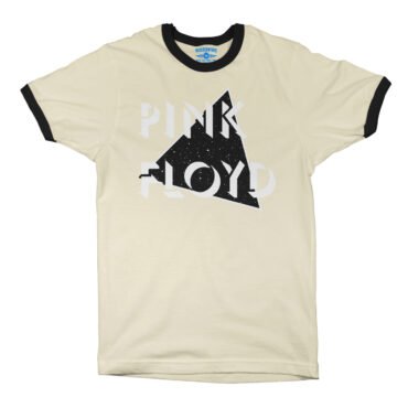 Pink Floyd in Space Ringer T-Shirt - Cream-Black