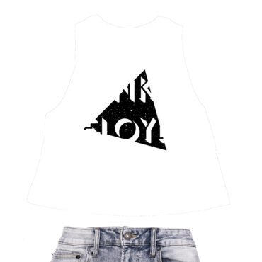 Pink Floyd in Space Racerback Crop Top - Women's - White