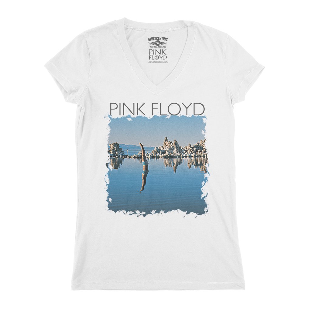 Pink Floyd WYWH Diver V-Neck T Shirt - Women's - White