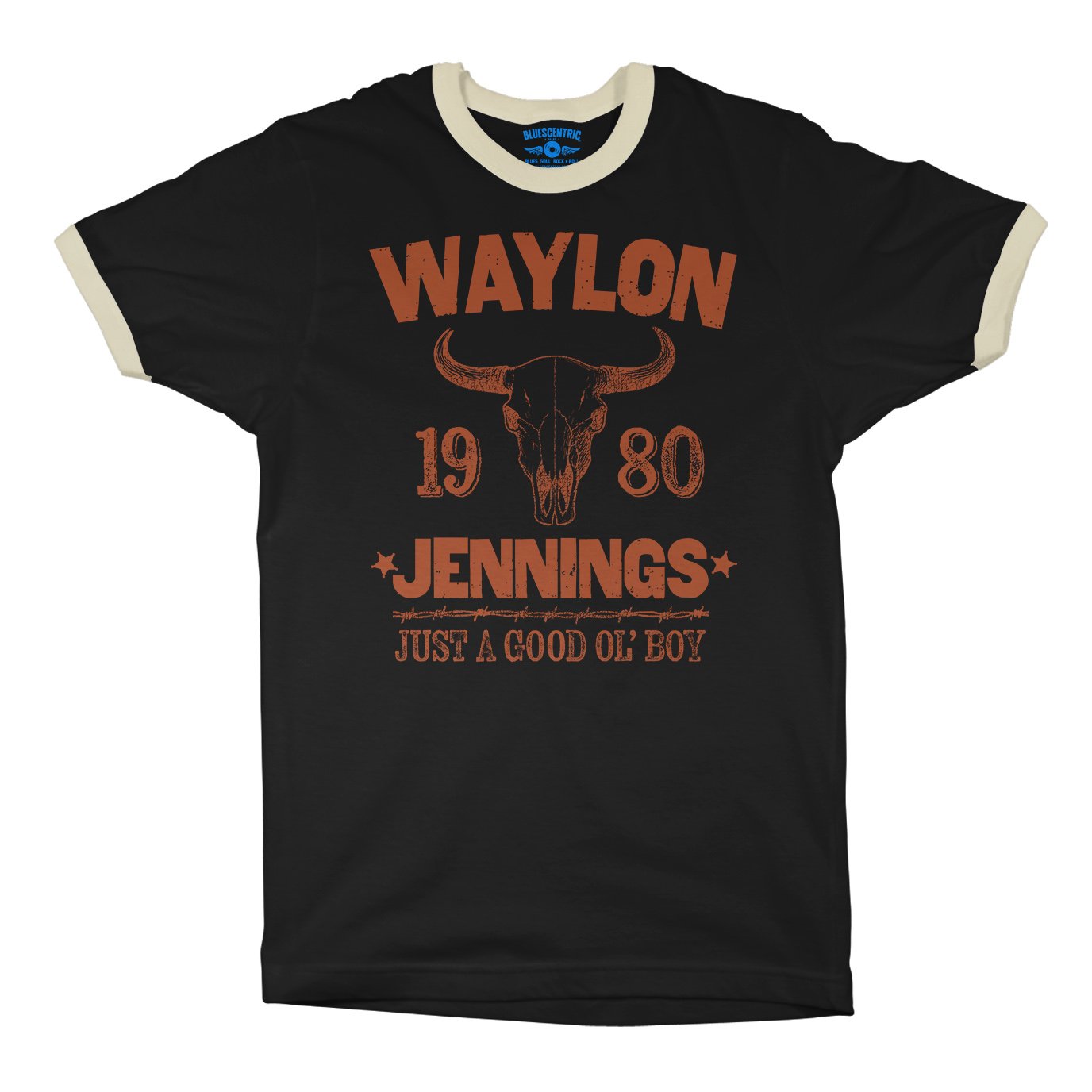 Waylon Jenning Good Ol Boy Ringer T-Shirt in default