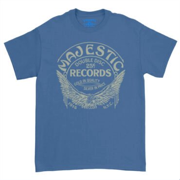 Majestic Records Gold Eagle T-Shirt - Heavy Cotton - Royal