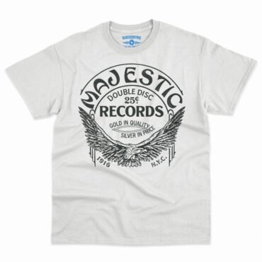 Majestic Records Gold Eagle T-Shirt - Men's Big & Tall - White