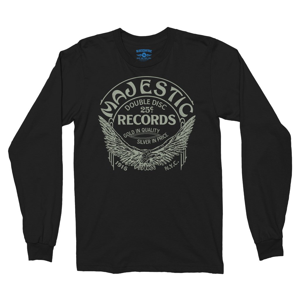Majestic Records Gold Eagle Long Sleeve T-Shirt - Black