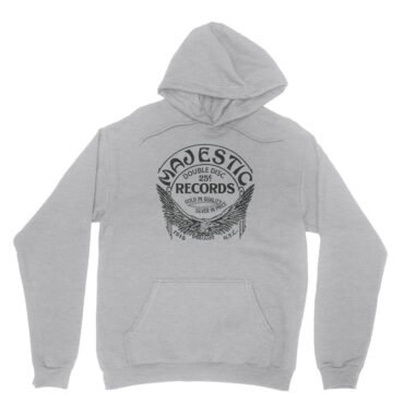 Majestic Records Gold Eagle Hooded Pullover Jacket - Ash